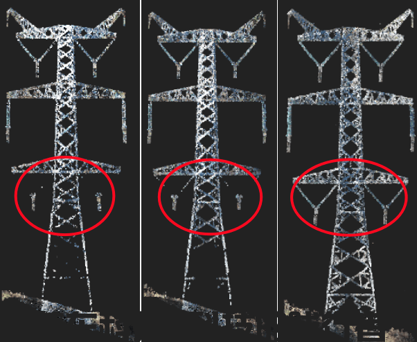 禅思 L2 電(diàn)力杆塔掃描效果